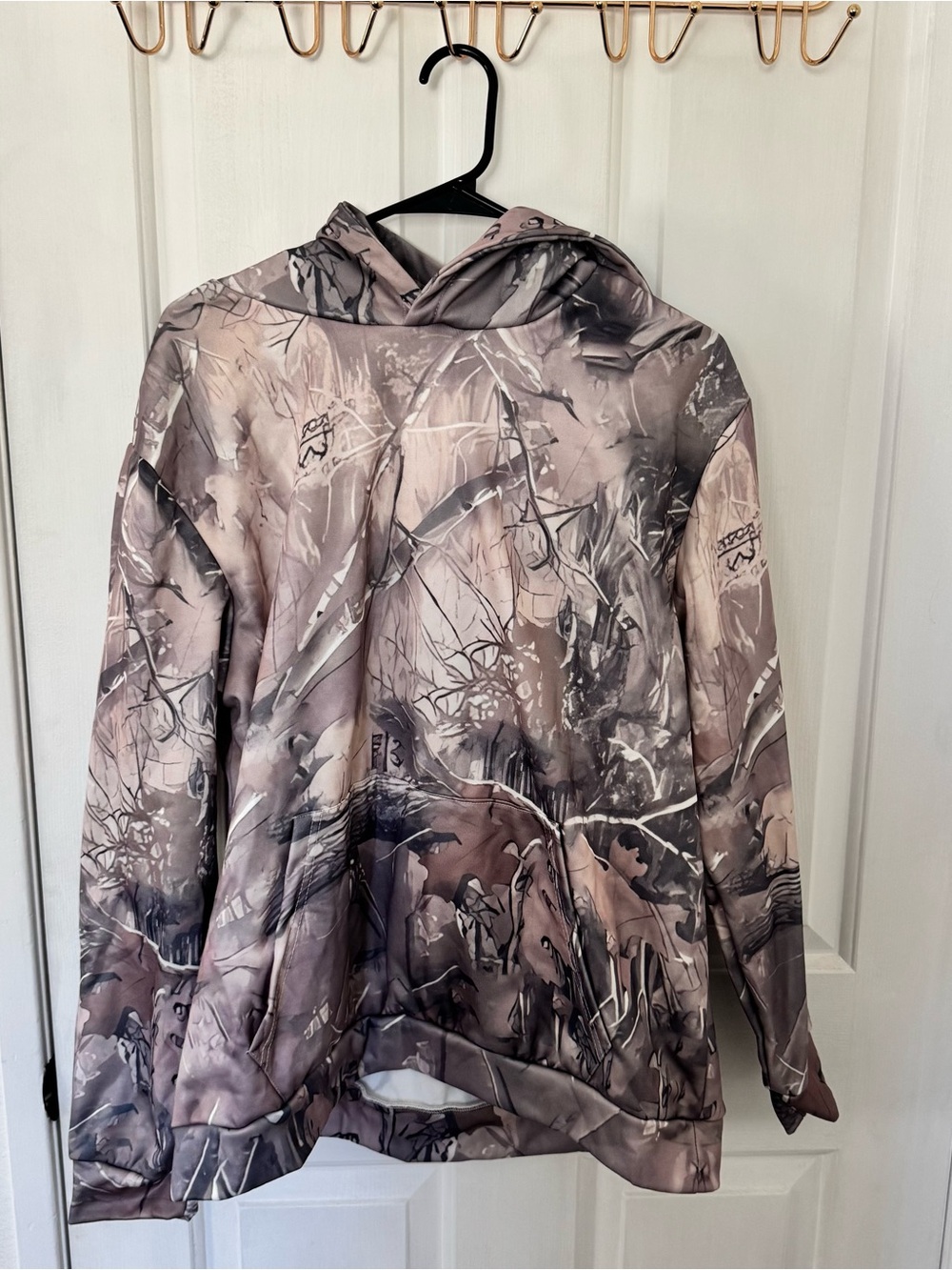 Camo Print Hoodie Jacket - Gray